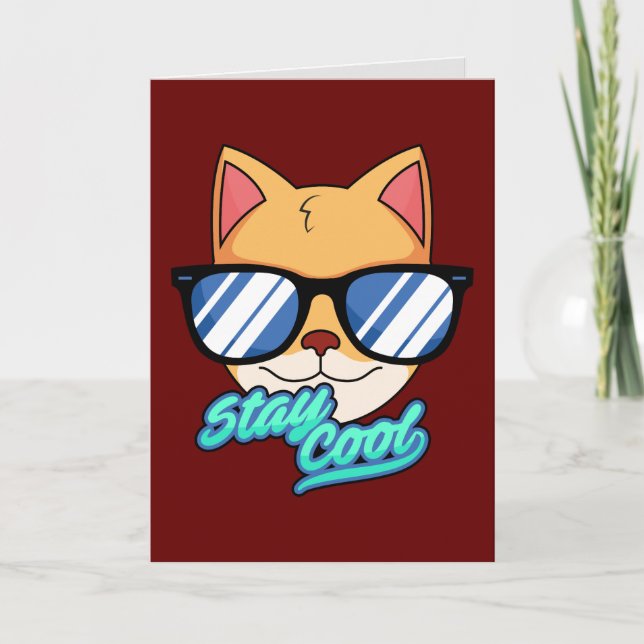 COOLA KID CAT BIRTHDAY KIDS GREETCARDS KORT (Framsida)