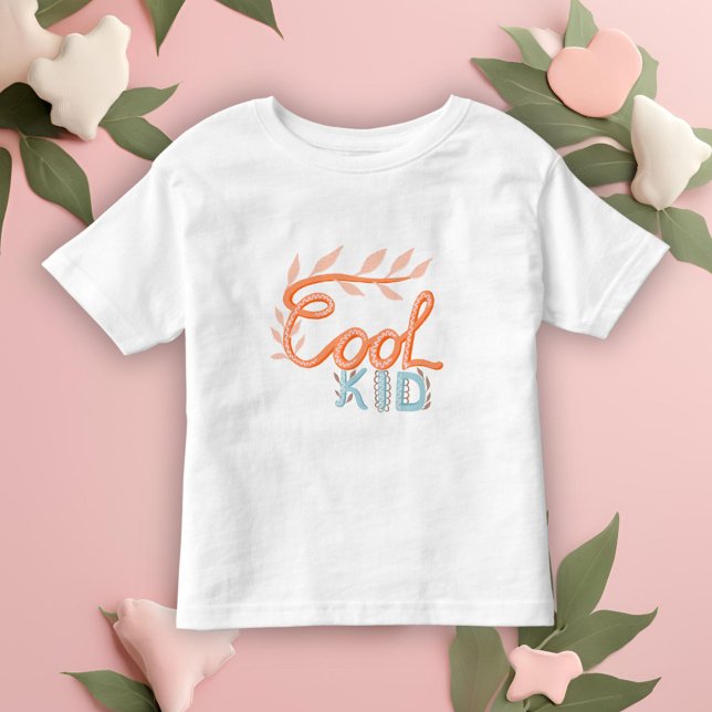 Coola Kid Hand Lettering Lövs Mor's Day T Shirt (Skapare uppladdad)
