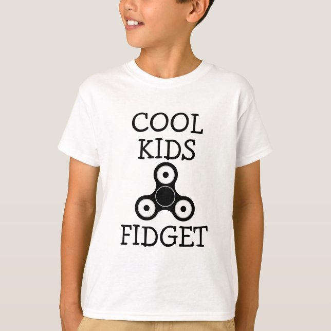 Coola Kids Fidget rolig snittröja T Shirt (Framsida)