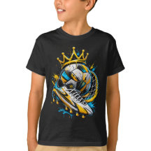 Coola Kids Fotboll Konge Krona Graffiti Splatter U