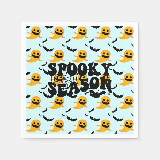 Coola Kids Haunted Spöken Party Pappra Tallrikar Pappersservett (Framsidan)