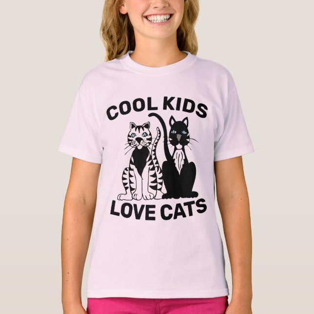 COOLA KIDS KÄRLEK CATS CAT LOVER T-SHIRTS TEES (Framsida)