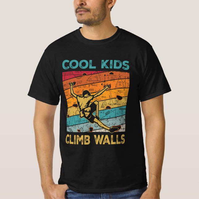 Coola Kids klättervallar Extreme Sport Sten Klimat T Shirt (Framsida)