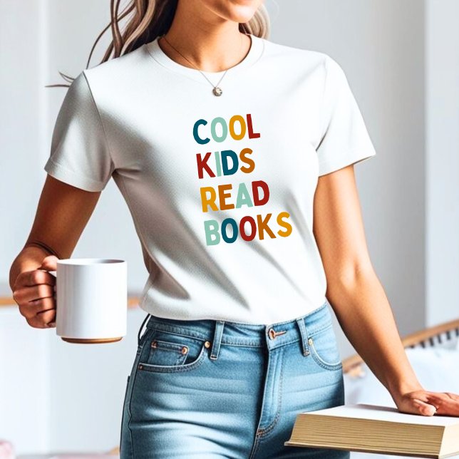 Coola Kids Läs Bokar färglöst T Shirt (Skapare uppladdad)