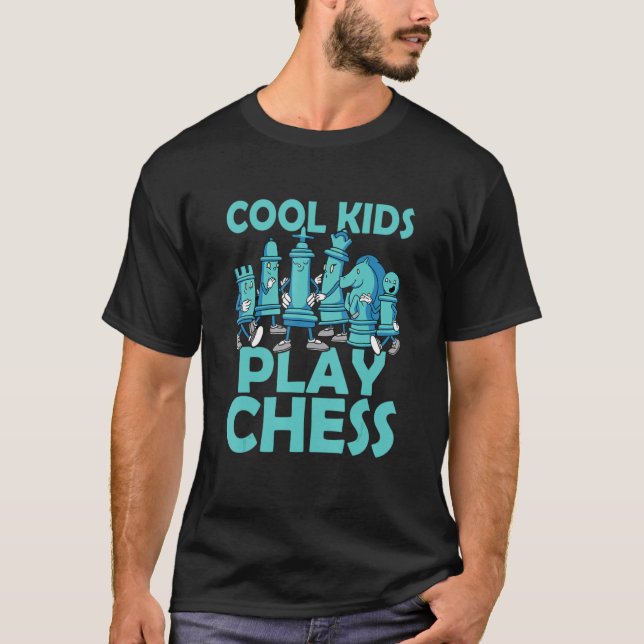 Coola Kids Play Chess Board Chess Player T Shirt (Framsida)