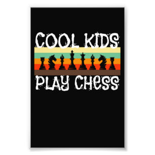 Coola Kids Play Chess Player Chess-spel Fototryck