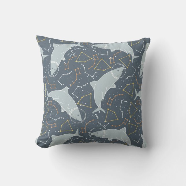 Coola Kids Space Shark Stars & Constellation Kudde (Framsida)