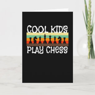 Coola Kids spelar schackspelaren schackspelarens c Kort