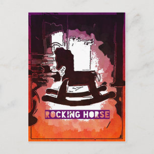 Coola Kids Wooden Rocking Horse Leksak Pop Art Vykort