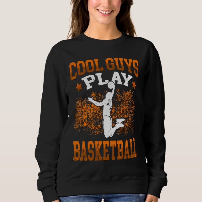 Coola Killar Spelar Basket Basketspelare Basketspe T Shirt (Framsida)