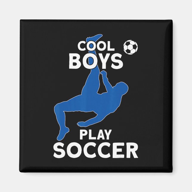 Coola killar spelar fotboll  magnet (Framsidan)