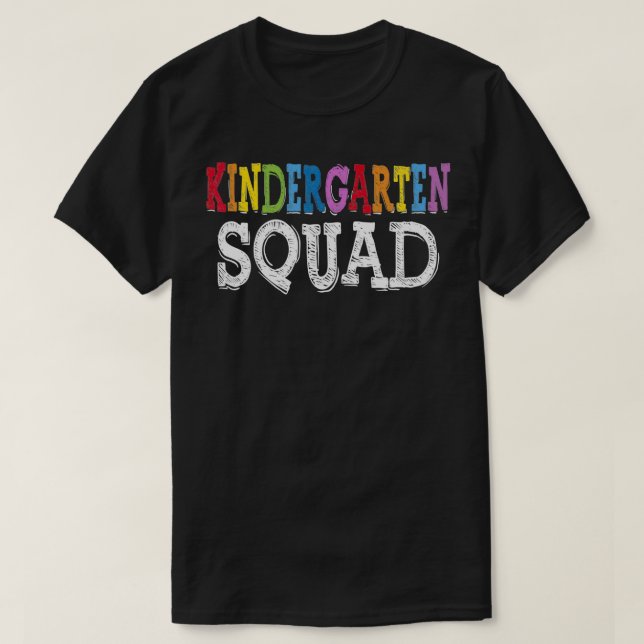 Coola Kindergarten Squad Roligt Kids Student tillb T Shirt (Design framsida)