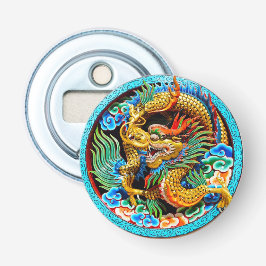 Coola kinesfärgad drake lotus blomkonst flasköppnare