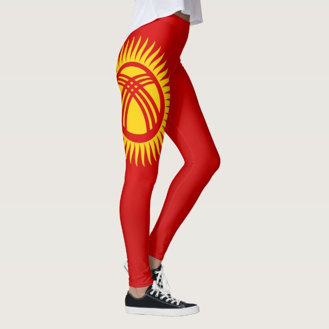 Coola Kirgizistan Flagga Mode Leggings (Höger)