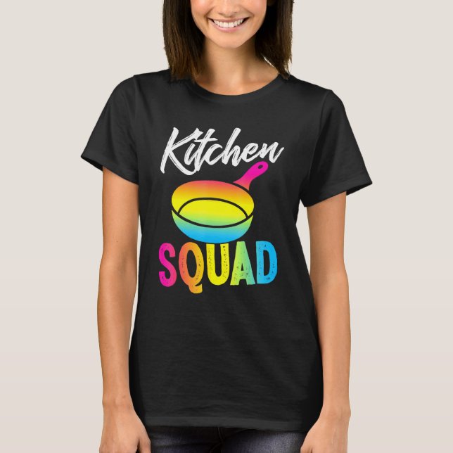 Coola Kitchen Squad - Pansexual Färg Pan-Cuisineet T Shirt (Framsida)