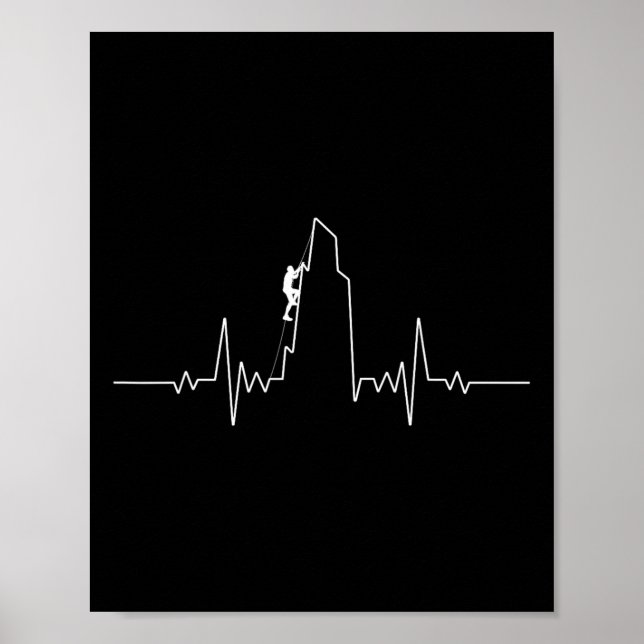 Coola Klätterkonst För Män Kvinnor Berg Klippa Poster (Framsidan)