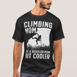 Coola klätterstenar för kvinnor mamma inomhusberg t shirt