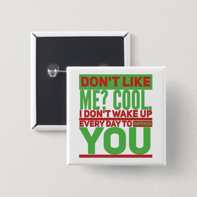 Coola - Knappen Kvadratisk Knapp (Framsida & baksida)