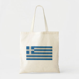 Coola Knitted Grekiska Flagga Tote Bag Tygkasse