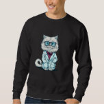 Coola Knowledge Cat in Science Costume for bespect Lång Ärmad Tröja<br><div class="desc">Coola Knowledge Cat in Science Costume for bespectactactactactacted Cats</div>
