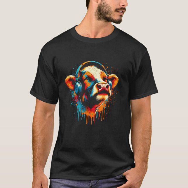 Coola ko-hörlursmusikkonst jul födelsedag t shirt (Framsida)