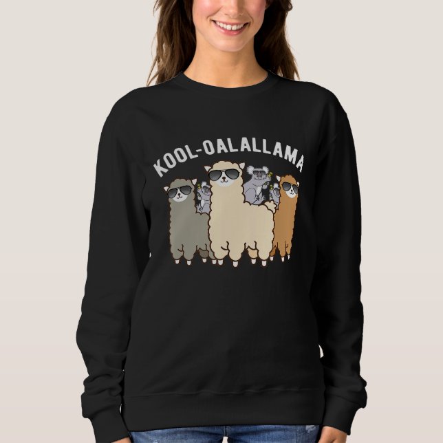Coola Koala om Llama Cria Herd Sunglass på Cute A T Shirt (Framsida)
