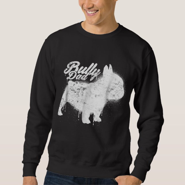 coola konsmålning fransk bulldog frenchie gift lång ärmad tröja (Framsida)