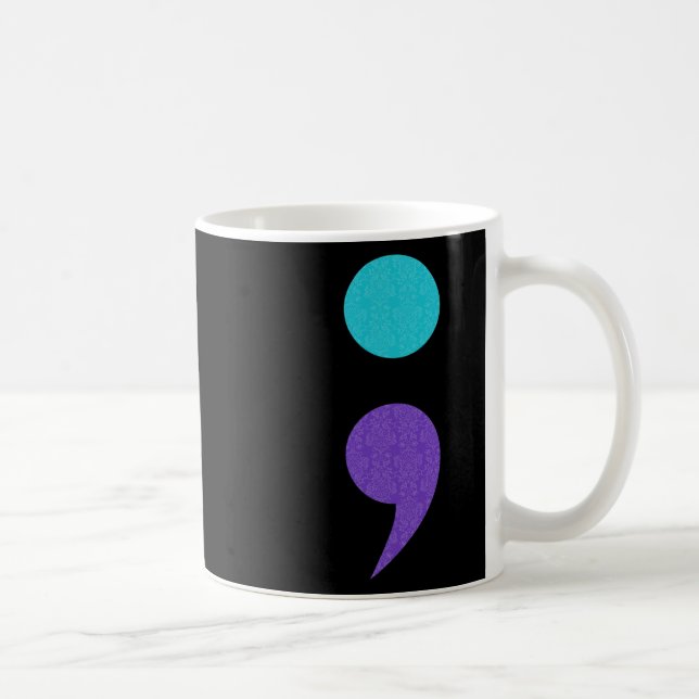 Coola konst av semikolonskylt för förebyggande av  kaffemugg (Höger)