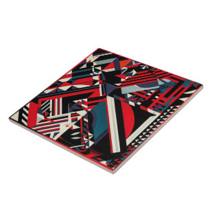 Coola konst deco stil keramiskt plattor kakelplatta