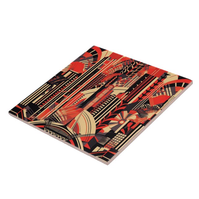 Coola konst deco stil keramiskt plattor kakelplatta (Sidan)