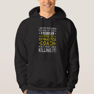 Coola konstnärliga gymnastiktränare Gymnast Humor Hoodie