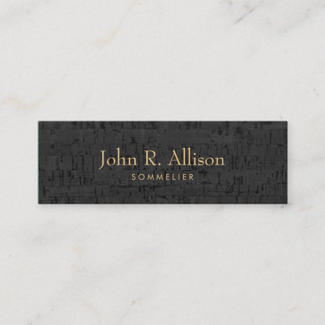 Coola Kork Sommelier Vin expert Mini Visitkort (Framsida)