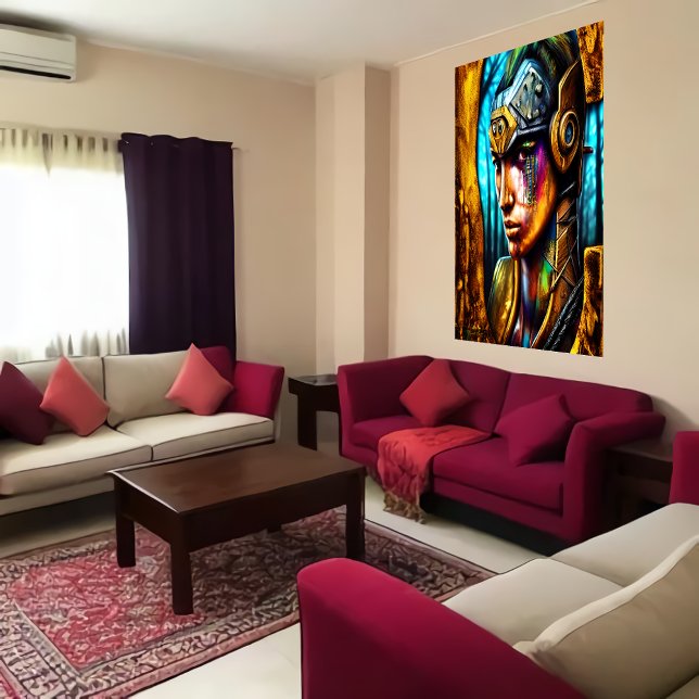 Coola krigare porträtt | AI Art Poster (Skapare uppladdad)