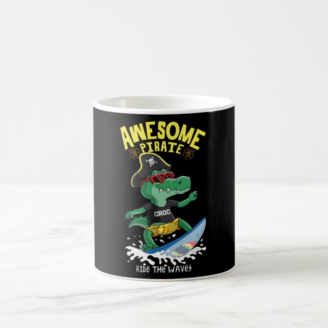 Coola krokodilsurfning kaffemugg (Center)