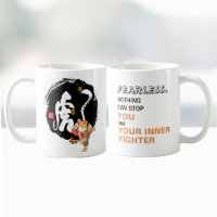 Coola Kung fu Tiger Fearless Inspirational Quote