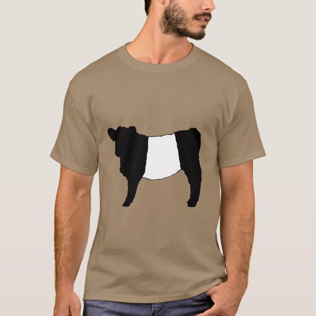 Coola kutit Beltie för ko för Galloway nötkreatur T Shirt (Framsida)