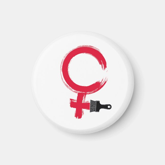 Coola Kvinnosymbol Magnet (Framsidan)
