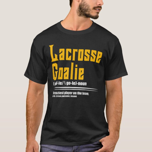 Coola Lacrosse Goalie Noun Definition LAX Player T Shirt (Framsida)