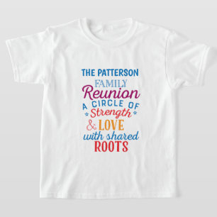 Coola lägger till Familjens namn-styrka kärlek-rot T Shirt