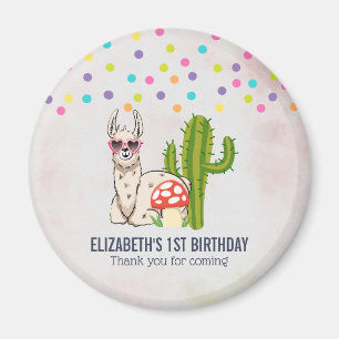 Coola Lama i Heart-Shaped Sunglasses Birthday Magnet