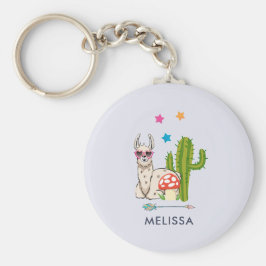 Coola lama i hjärtformade solglasögon nyckelring