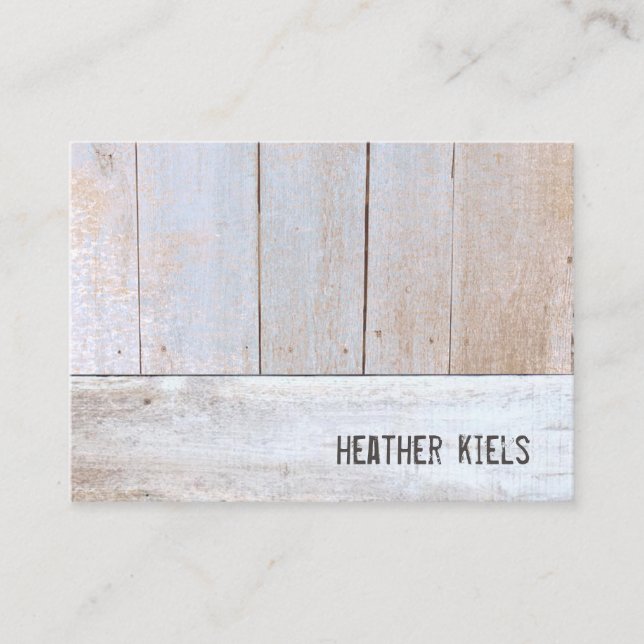Coola Land Rustic Reclated Wood Visitkort (Framsida)