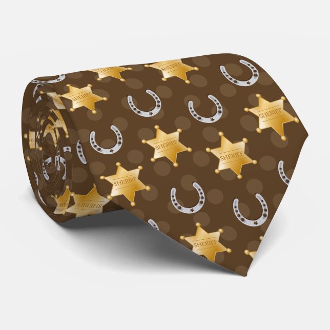 coola Land Sherifftiled horseshoe mönster Slips (Rullad)