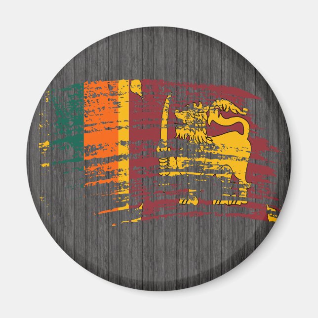 Coola Lankan-flagga utformning Magnet (Framsidan)