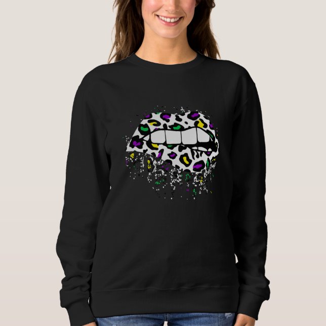 Coola Läppar Bita Kiss Me Leopard Print Cheetah Ma T Shirt (Framsida)