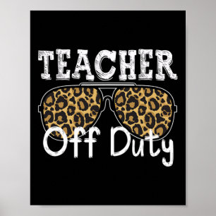Coola Lärare av leopard sunglass tillbaka till S Poster