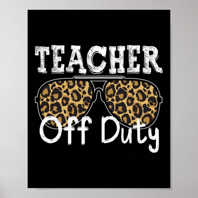 Coola Lärare av leopard sunglass tillbaka till S Poster (Framsidan)