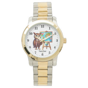Coola Lärare inspirerar ordkonst Lärare uggla Armbandsur