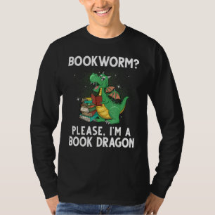 Coola Läsa För manar kvinnor Bok Dragon Reader Lib T Shirt