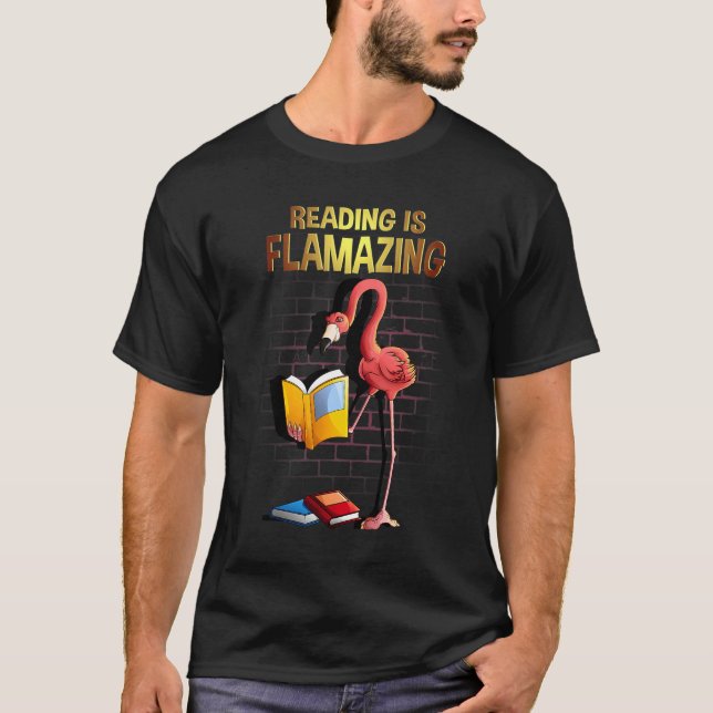 Coola Läser lamingo Bok Reader T Shirt (Framsida)